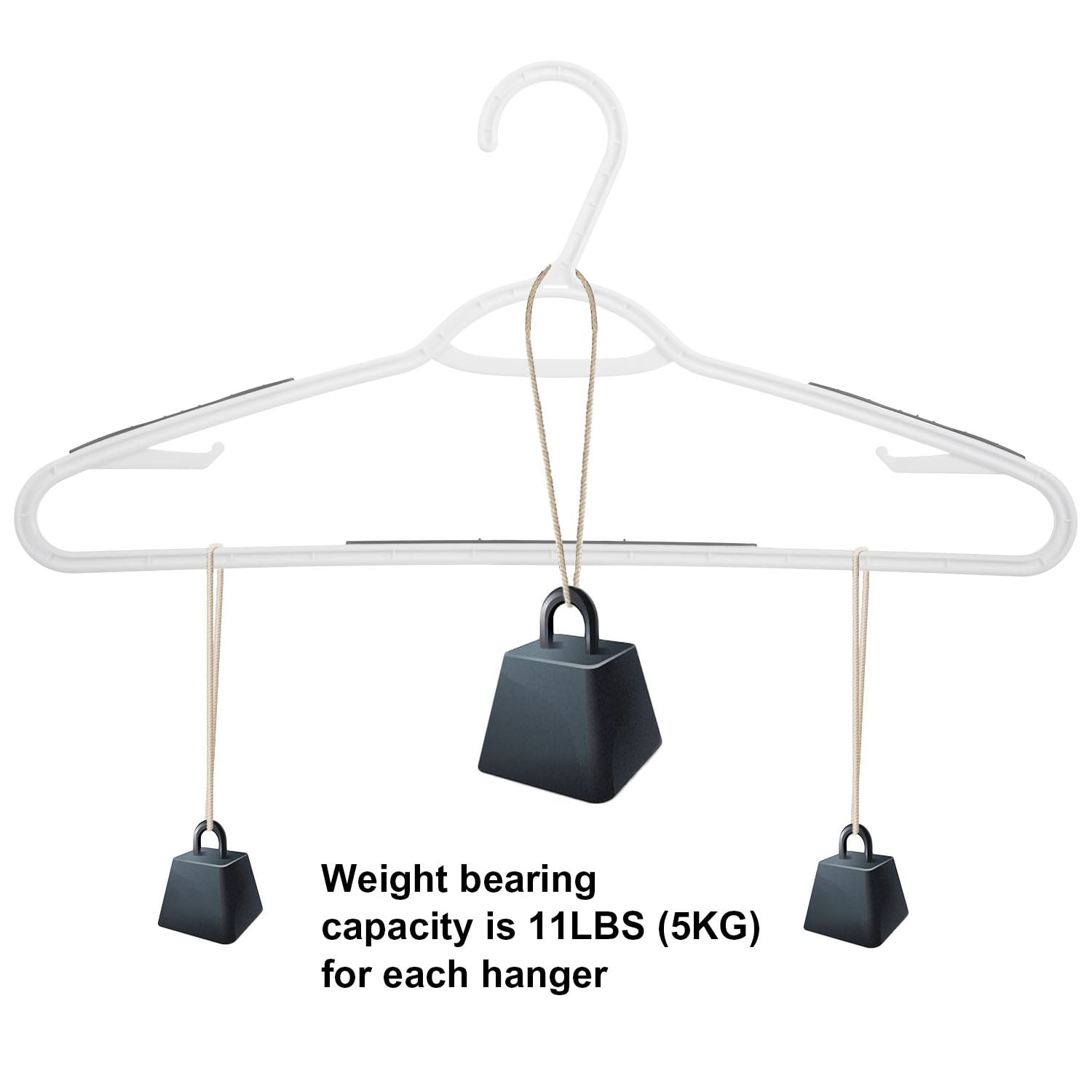 Perfecasa Extra Non Slip Plastic Clothes Hangers 30 Pack, with Sure Gr