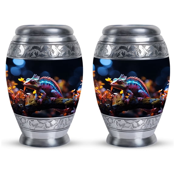 Chameleon's Dance - Cremation Keepsake Urns For Human Ashes - Tiny Keepsake Urn For Cherished Memories - Compact Cremation Urn For Adults - Elegant Ashes Holder 3 Inch, Set Of 2