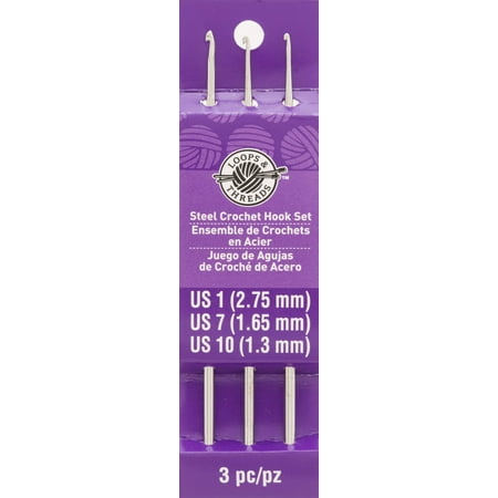 UPC: 0886946952197 | Steel Crochet Hook Set by Loops & Threads® 1/7/10