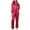 Hot Pink, variant on Scyoekwg Pajamas for Women Set Solid Color Fall Loungewear Matching Set Casual Loose Fitting Home Clothes Long Sleeve Pants Pajamas Set (Pink,L)
