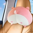 thumbnail image 4 of Cute Butt-Shaped Car Headrest Pillow for Neck Support, Soft Polyester Neck Cushion – Funny Novelty Design, Reduces Driving Fatigue, Easy Slip-On Fit for Most Vehicle Headrests, 4 of 6