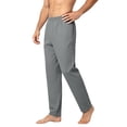 thumbnail image 5 of Miqool Mens Casual Pants Elastic Waist Lightweight Loose Straight Leg Lounge Pants Home Yoga Trousers with Pockets, 5 of 7
