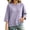 Purple, variant on SETOOFF 3/4 Length Sleeve Womens Tops Crew Neck Waffle Knit Casual Shirts Loose Fit Pullover Blouses Soft Stretchy Daily Wear Tops for Women Spring Summer Fall