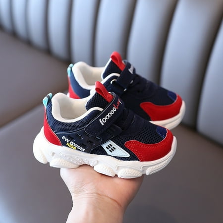 

Toyella Breathable Mesh Baby Shoes Non-Slip Soft Sole Casual Boys And Girls Sports Shoes Navy Blue 29