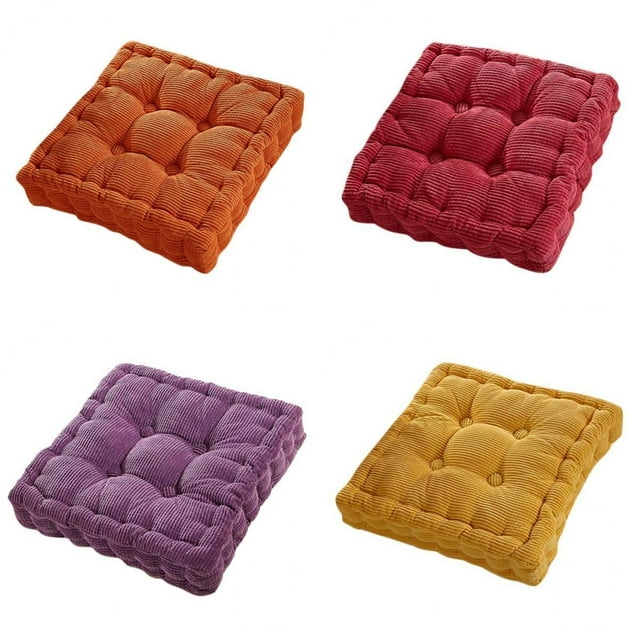 4pcs Silla Cojín Asiento Almohadillas Jardín Patio Funda de Cojín Extraíble MultiColor