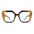thumbnail image 5 of Womens Clear Lens Luxury Oversized Plastic Cat Eye Fashion Eye Glasses Tortoise Brown, 5 of 8