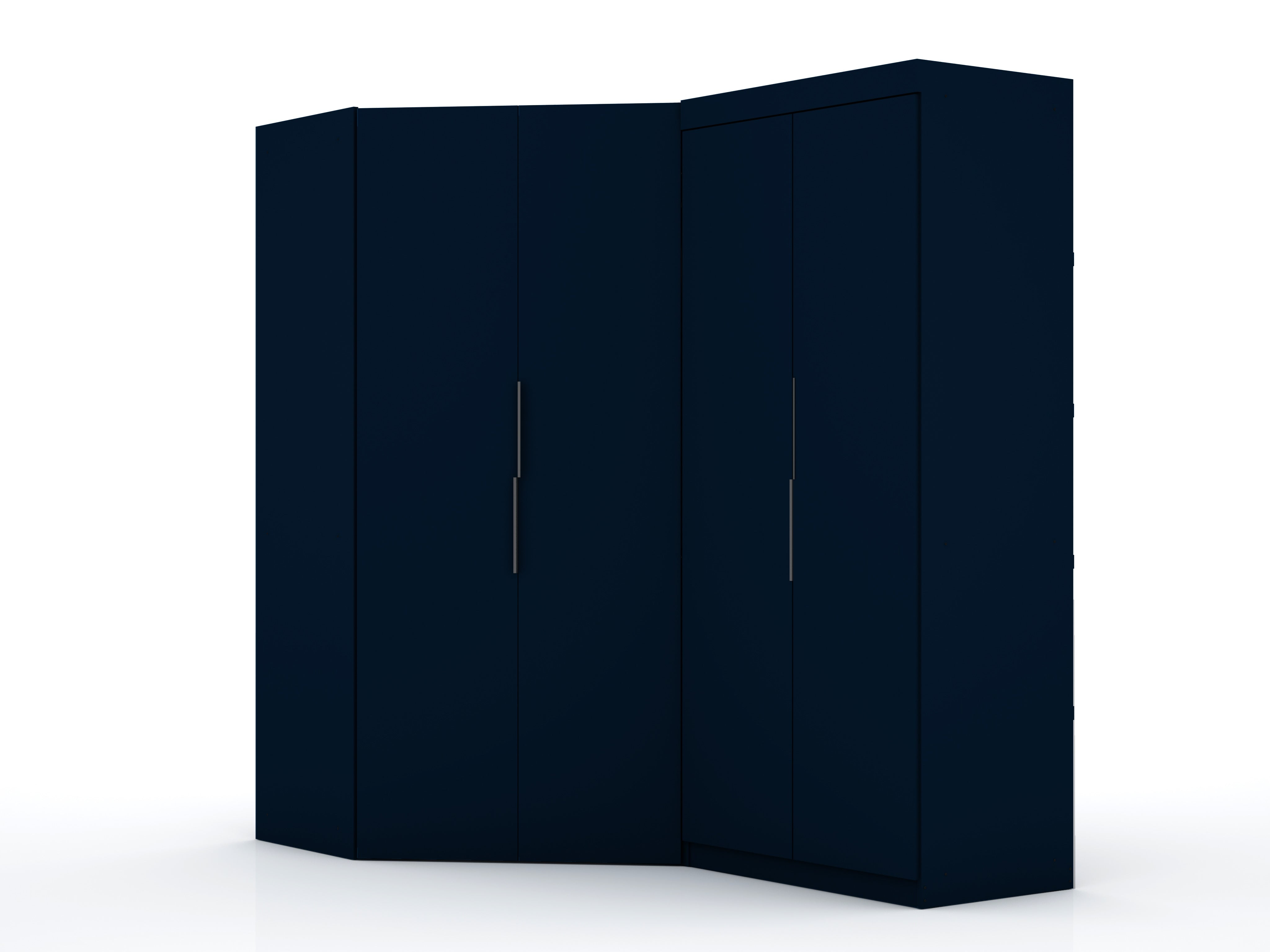 Manhattan Comfort Mulberry Tall Bedroom Corner Wardrobe with