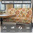 thumbnail image 4 of XYZCANDO Autumn Bohemian Flowers RV Dinette Cushions Stretchable Camper Decor Universal Bench Seat Cover Thanksgiving Couch Cover 2 Cushion Sofa Sofa Slip Covers for 2 Seat Cushion Couch, 4 of 7