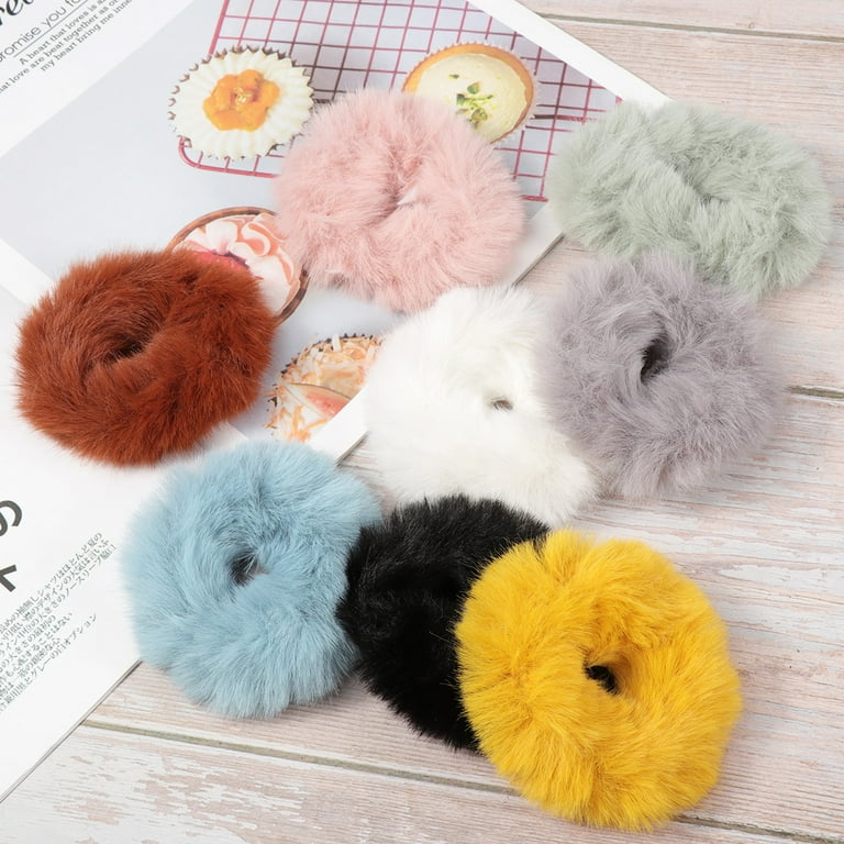 Fuzzy scrunchie deals