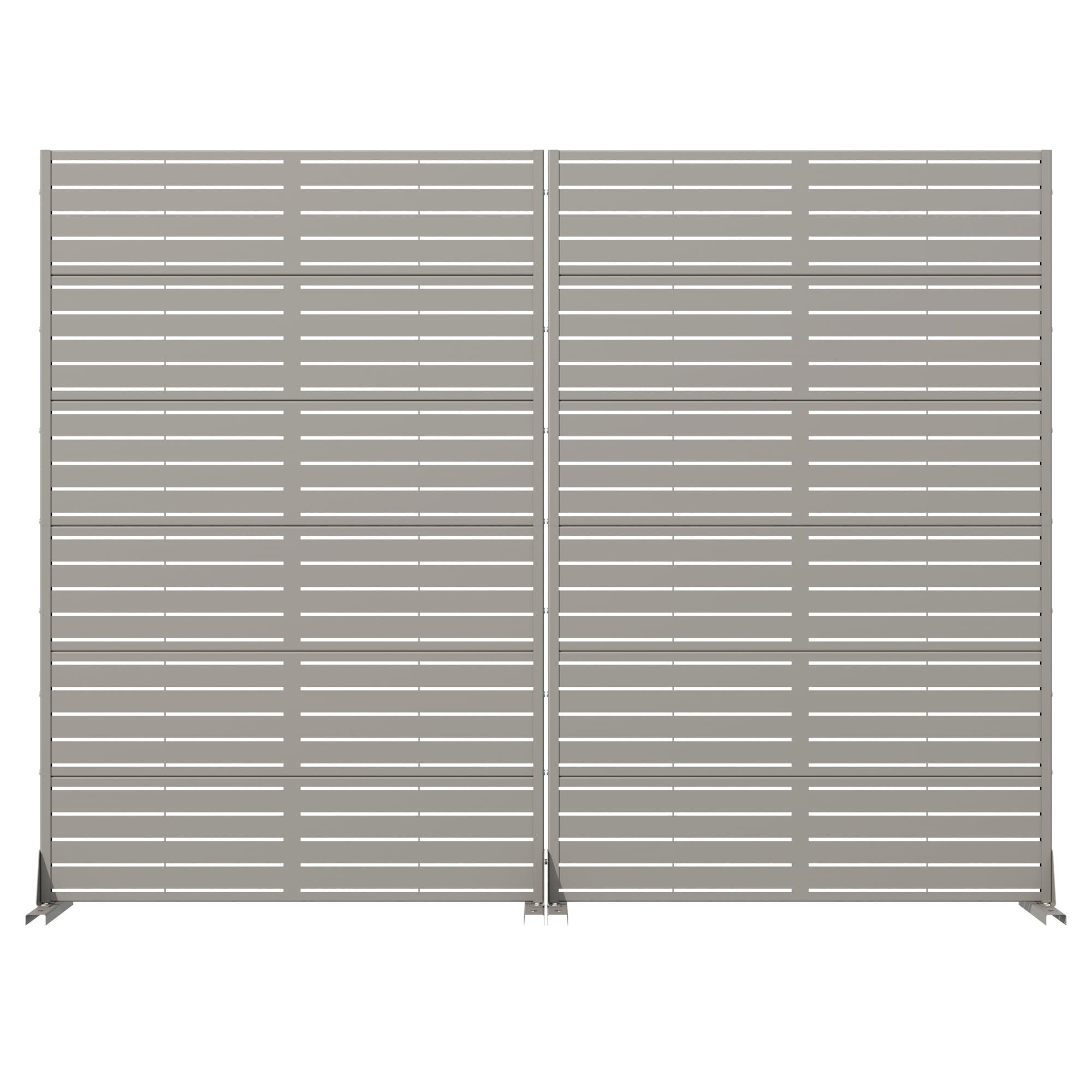 Metal Privacy Metal Screen Fence Panel Set of 2