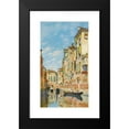 thumbnail image 2 of Federico del Campo 16x24 Black Modern Framed Museum Art Print Titled - Gondolas on a Venetian Canal, 2 of 5