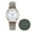 Gray 4W7, variant on Wuztai Ladies Diamond-Studded Luminous Watch, Quartz Movement with Imitation Leather Strap, Fashion Women's Wristwatch