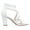 White, variant on Women's Ankle Strap Open Toe Chunky High Heel Cross Strap Sandals Dress Shoes BLACK 9