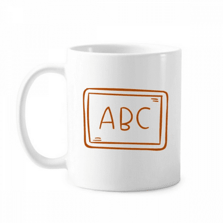 

Knowledge Display English Alphabet Blackboard Mug Pottery Cerac Coffee Porcelain Cup Tableware