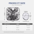 thumbnail image 3 of Wukai Monochrome Deer Floral Print Windshield Sun Shade, Car Front Window Shades Sunshade Cover Sun Visor Shield Block Automotive Interior Protector Blocks UV Rays-Medium, 3 of 6