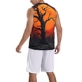 thumbnail image 2 of Honeii Yellow Castle Sunset Tree print basktball shirt for men and women, Unisex basketball jersey for Theme party-XX-Large, 2 of 6