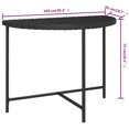 thumbnail image 4 of vidaXL Garden Table Black 100x50x75 cm Poly Rattan, 4 of 4