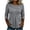 Gray, variant on 3/4 Sleeve Linen Shirts for Women Dressy Casual Button Decor Collared Round Necek Pullover Tops Loose Lightweight Cozy Work Flowy Ruched Pleated Tunic Blouse