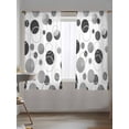 thumbnail image 5 of Sheer Curtains 63 Inch Length, Grey Black Polka Dots Semi Sheer Curtains Light Filtering Window Treatment, Modern Abstract Art Privacy Voile Drapes for Living Room Bedroom 52x63 Inch, 5 of 7