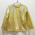thumbnail image 4 of Gunia Girls Sequin Top Glitter Sleeveless Dance Blouse Performance Dancewear Party Sparkly Tops For Girl Yellow, 4 of 4