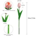 thumbnail image 5 of Huiyi Artificial Tulips Flowers Fake Flowers, 20 Faux Flower Tulips BouquetsTulip Bouquet Latex Tulips Real Touch for Party Home Wedding Decoration and DIY Decor (Candy Pink), 5 of 6