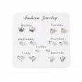 thumbnail image 2 of 7 Pairs Of Simple Travel Set Earrings Temperament Fashion Earrings, 2 of 8
