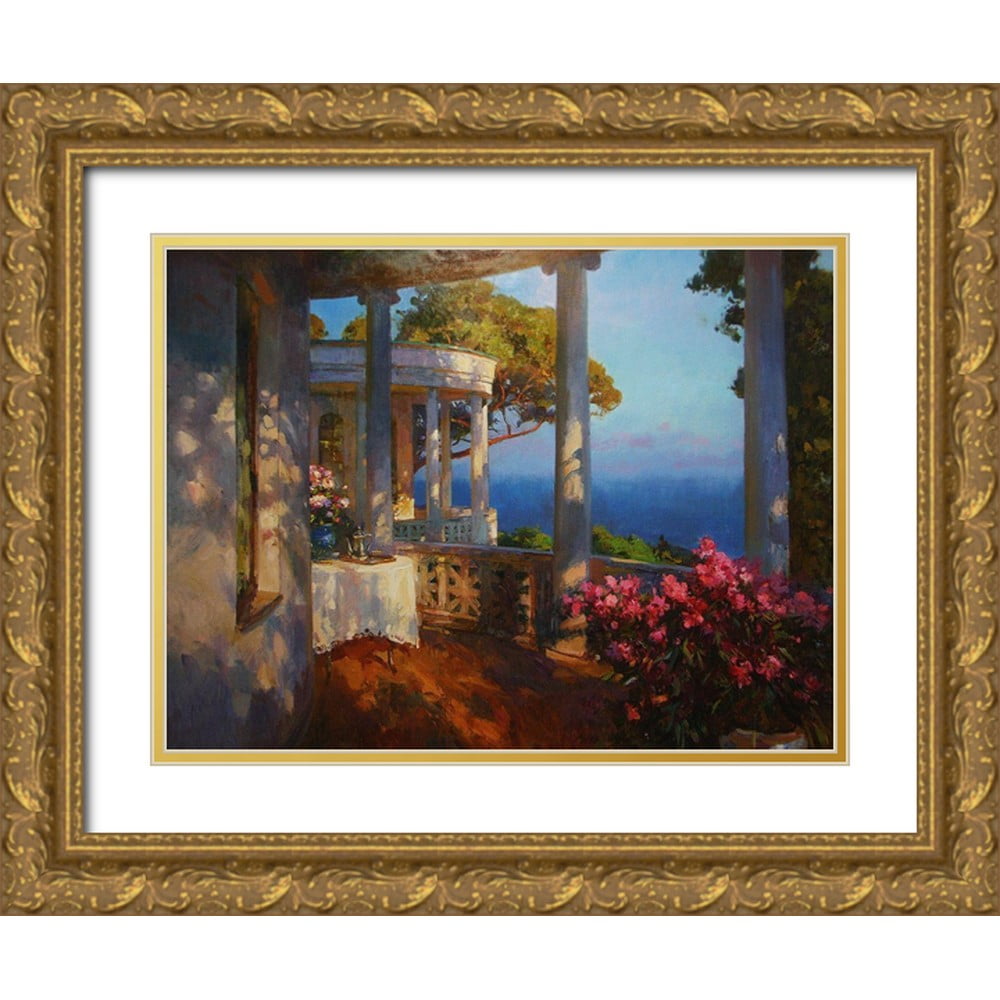Sviridov, Sergei 32x25 Black Ornate Wood Framed with Double