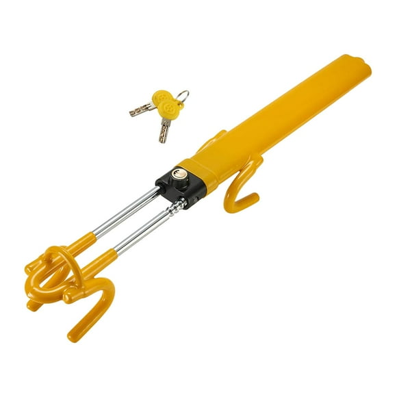 Bloqueo del volante,Bloqueo de volante antirrobo con ,Cerradura de seguridad antirrobo para automóvil de alta resistencia,color amarillo,Dispositivo antirrobo para coche,cerradura de