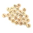 thumbnail image 1 of RENACLIPY 78 Pcs Alphabet Montessori, Tuiles Rondes en Bois, Outils Éducatifs pour Étudiants, 1 of 8