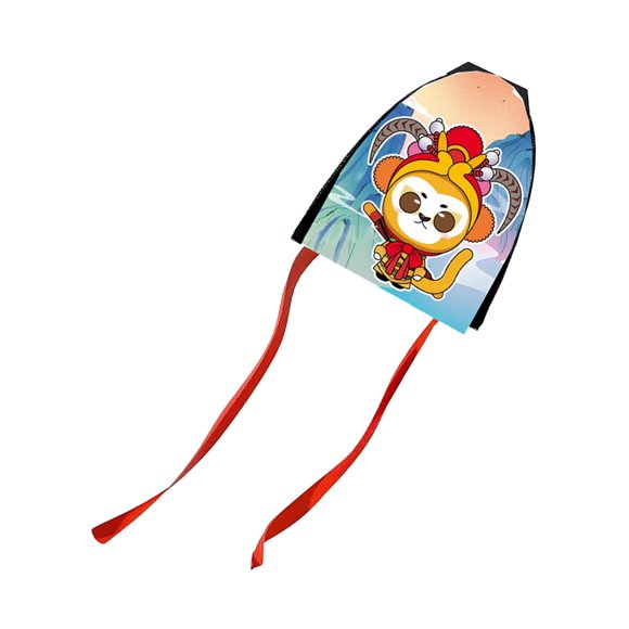 Thumb Eject Kite Stringless Beach Kite Cartoon Portable Lightweight Gift Novelty monkey