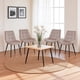 thumbnail image 5 of Ilios Innova | Paquete de 4 Sillas de Comedor Lar en Color Beige, Sillas Tapizadas de Terciopelo con Patas Metálicas Negras, Diseño Moderno y Minimalista., 5 of 9