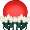 LumaBase Electric String Lights with 10 Paper Lanterns