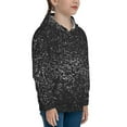 thumbnail image 3 of Picia Black And White Dotted Pattern Youth Hoodie - Warm Pullover Sweatshirt with Kangaroo Pocket, Ideal for Boys and Girls-Large, 3 of 6