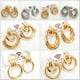 thumbnail image 2 of Pendientes Clásicos Sencillos y Modernos para Mujer - Oro y Plata Deng Xun unisex, 2 of 2