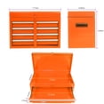 thumbnail image 5 of Fehomix 5-Drawer Rolling Tool Chest with Lockable Wheels, Sliding Drawers & Detachable Top Box, Heavy Duty Steel Tool Storage Cabinet Organizer for Garage Workshop, Orange, 5 of 7