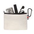 thumbnail image 5 of Aspire 6 Pack Cotton Canvas Bag with Carabiner, 6 x 4 Inch Portable Purse - Natural with Black Zipper, 5 of 5