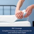 thumbnail image 3 of Delara 2 Inch Gel Infused Memory Foam Mattress Topper with Cooling Cover, Certipur-US Certified High-Density Cooling, Ventilated Design for Better Airflow, Memory Foam Mattress Toppers & Cooling Cover, 3 of 5