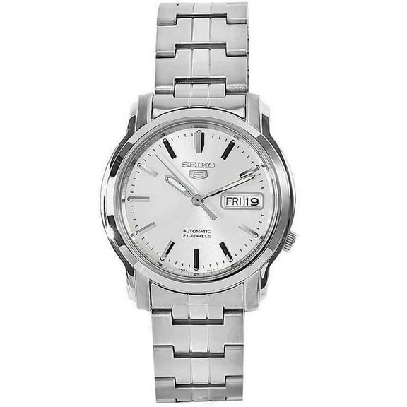 Seiko Men's SNKK65 5 Stainless Steel Siver Dial Watch