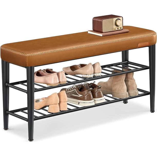 Banco Zapatero, Banco de Almacenaje de Entrada, Carga 135 kg, 30 x 80 x 50 cm, Verde Bosque MLSB054CH01