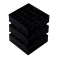 thumbnail image 2 of Organizadores de cajones para calcetines, 3 unidades, divisores, cajas organizadoras para armario, 24 elementos, ropa interior Negro, 2 of 9
