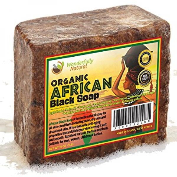 Organic African Black Soap Natural Acne Treatment 16 OZ