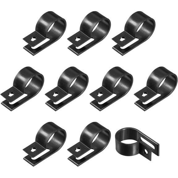 R-type Cable Clips Wire Management Clamp, [for Keeping Wire Neat ] - Nylon / 0.75-inch / Black / 20 Pcs