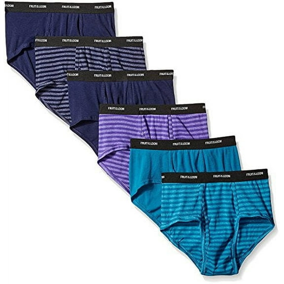 Fruit of the Loom Men's Fashion Brief Assorted Pack of 6 Assorted, XXX-Large