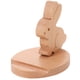 thumbnail image 1 of Soporte de madera para teléfono móvil, diseño de conejo, para mesa, tableta, adorno artesanal de madera para oficina., 1 of 6