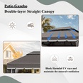 thumbnail image 3 of TANGJEAMER 13×10 FT Deluxe No Screws Gazebo,Double Roof Outdoor Shelter Tent with Mosquito Nettings and Privacy Screens, 3 of 5