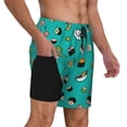 thumbnail image 2 of Sigee Sushi Print Mens Swim Trunks with Compression Liner Quick Dry Swim Stretch Beach Shorts with Pockets,S-3XL, 2 of 7