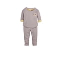 thumbnail image 1 of Jumpingount Conjunto de ropa interior térmica para niños, invierno, clima frío, terciopelo, niños, calzoncillos largos, traje, capa base, manga completa, Ropa interior Gris 90cm Jumpingount AP013751-03, 1 of 6
