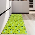 thumbnail image 4 of BrightGreen Cartoon Dinosaurs Leaves Pattern Kitchen Rug Mat,Kitchen Runner Rugs Non Skid Washable,Decorative Kitchen Floor Mats for Kitchen,Sink,Laundry,17"X47", 4 of 5