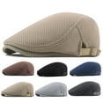 thumbnail image 1 of Sombrero de verano de malla transpirable para hombre, boina ajustable para vendedor de periódicos, gorra de hiedra, gorra plana para taxista, 1 of 7