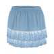 thumbnail image 2 of ICHUANYI Clearance Women's Layered Tiered Sheer Lace Trim Extender Half Slip Plus Size Skirt(Blue, L) ICHUANYI WER2023080900566, 2 of 7